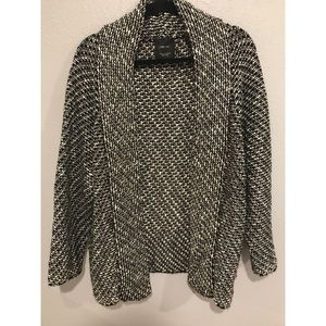 ZARA Women Knit Classy Cardigan Black&White/Grey